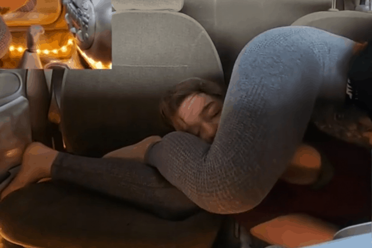 Headscissors in a Car