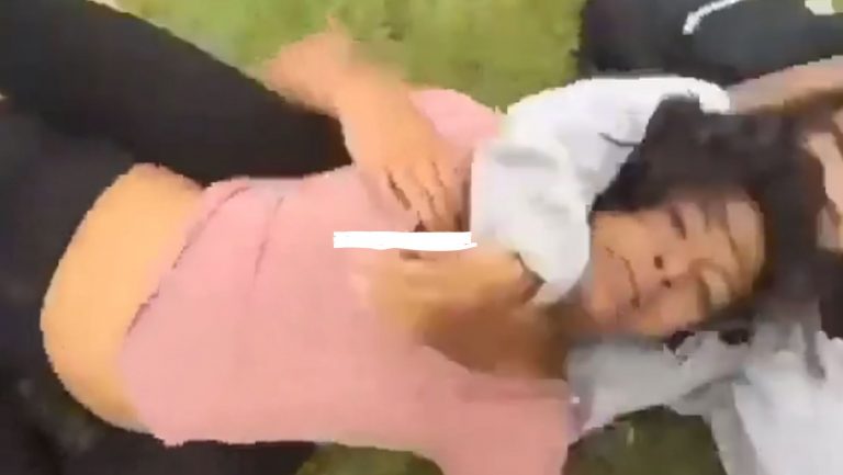 Girl Fight Choke Out in a street fight