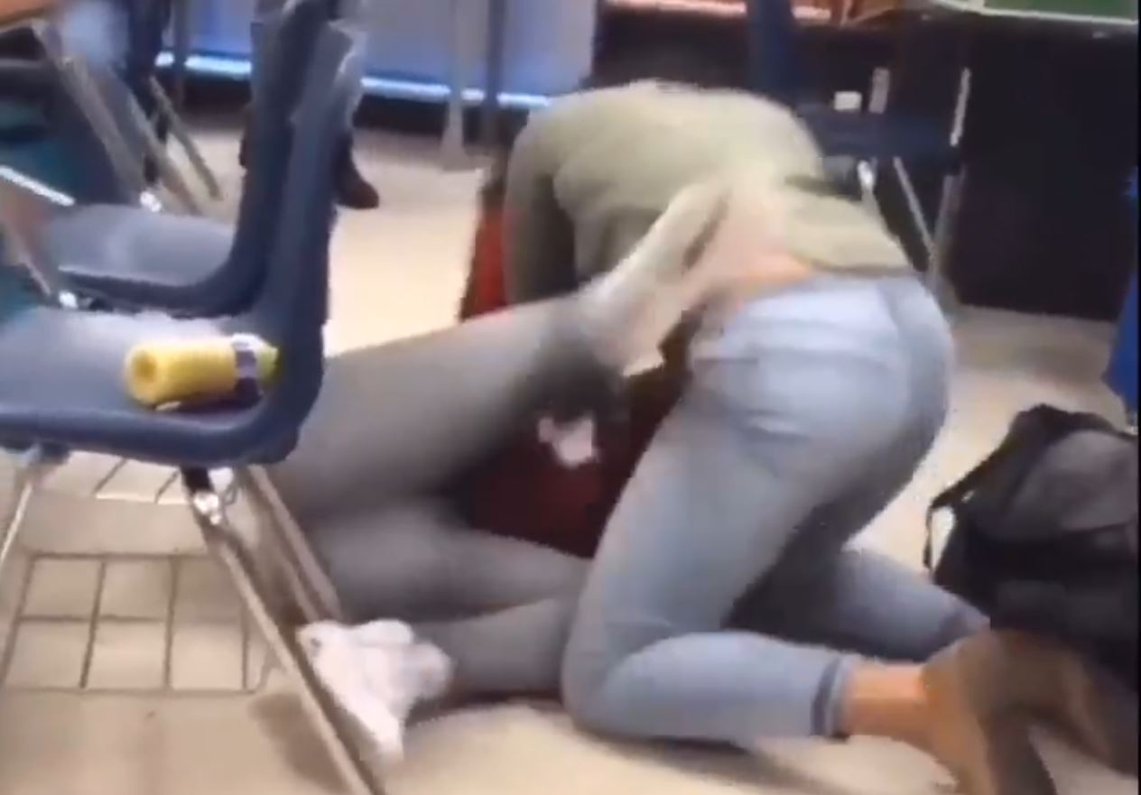 Girl Fight in Class