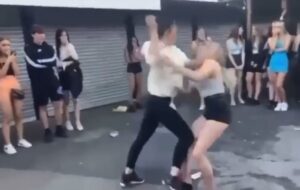 One Punch KO in girl fight
