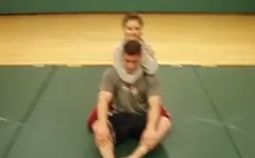Girl chokes out a boy