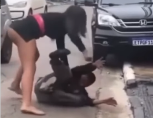 Woman beat up a man who harassed her