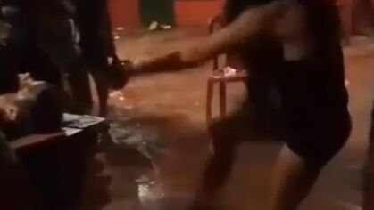 Woman knocks out a man — Male vs Female