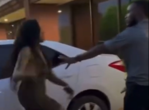 Woman Slaps A Man in parking lot
