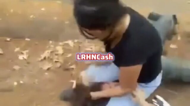 Brutal Girl Fight Face Sitting In A Street Fight