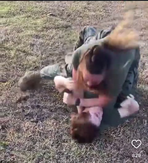 Marine girls wrestle