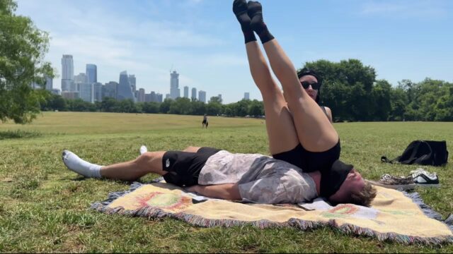 Ashira’s relaxing day at the park — Head Scissors