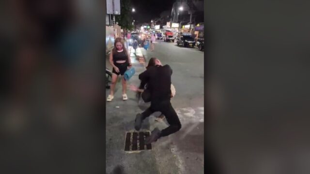 Pattaya Street Fight: Tourist vs Thai Trans Woman