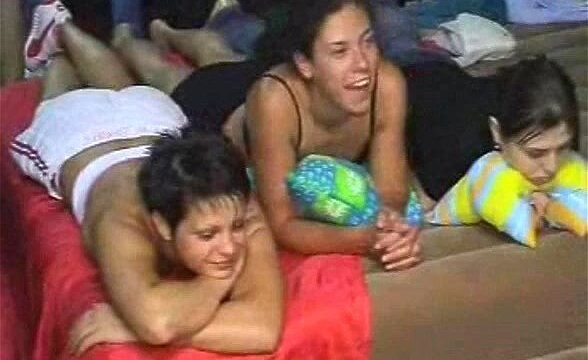 Topless Catfight in the Living Room